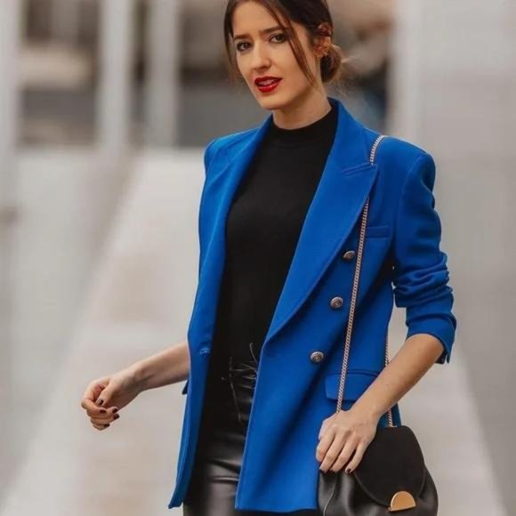 ZARA DOUBLE BREASTED BLAZER BALMAIN STYLE - Picture 9 of 13